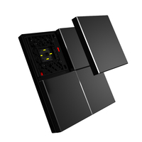 Interrupteur mural intelligent KNX pour système domotique, bouton en métal brossé, panneau 3/4, interrupteur poussoir, norme européenne 24V DC, interrupteur intelligent KNX