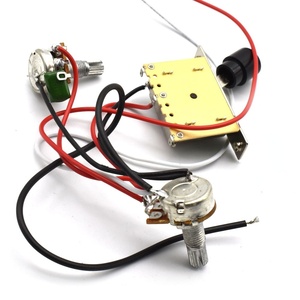 Kit de circuito de control preensamblado para guitarra TL, <span class=keywords><strong>cableado</strong></span> de 1 volumen y 1 tono, potenciómetros A/B de 500K con eje de 18mm y interruptor selector de 3 vías - Product Image 1