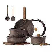 Ceramic <b>Cookware</b> <b>Set</b> 17 Piece Non Stick Detachable Handle Space Saving Kitchen Cooking <b>Set</b> - Product Image 5