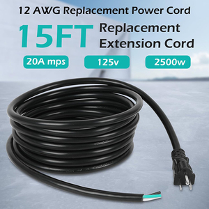 5FT 18Awg US <span class=keywords><strong>Cable</strong></span> de alimentación de <span class=keywords><strong>cable</strong></span> abierto pelado EE. UU. <span class=keywords><strong>Cable</strong></span> de alimentación de 3 puntas para monitor de computadora Pc - Product Image 6