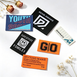 Custom Luxury Cotton Woven Garment Tags Wholesale Fabric Washing Labels Brand Mark Tags For Clothing Apparel - Product Image 6