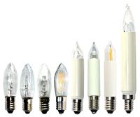 Ampoule de rechange pour bougie suédoise C6 E10 Riffelkerze 8V3W, 12V3W, 23V3W, 34V3W