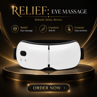 Masque de massage oculaire intelligent avec pression d'air, chaleur, vibrations et musique, pliable, rechargeable par USB-C, appareil de soin des yeux – Fournisseur d'usine
