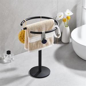 New Arrival Stainless Steel Standing Towel Rack for Apartment Home Countertop Bathroom and Kitchen Towel Hanging <b>Bar</b> - Product Image 2