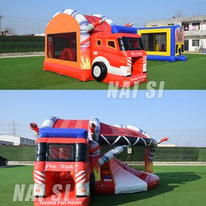 Vendita calda Multiplayer <span class=keywords><strong>XL</strong></span> pompiere casa di rimbalzo salto gonfiabile castello gonfiabile <span class=keywords><strong>scivolo</strong></span> per bambini all'aperto - Product Image 2