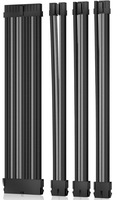 Lot de 4 mailles tressées en nylon noir rouge blanc de 30cm pour les cartes mères et les housses de cartes graphiques CPU 24PIN 8PIN.