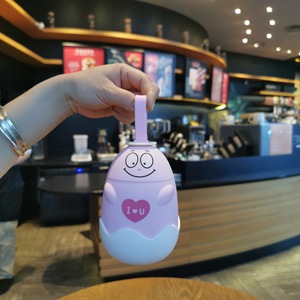 Kawaii Pink Pig Heart Glass Water Cup With Silicone Handle Portable Straight Drink <b>Mug</b> Custom Logo Student Advertising Gift Cup - Product Image 3