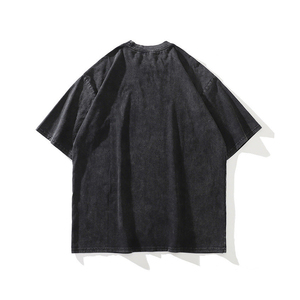 Camisetas gráficas de algodón al por mayor de alta calidad, ropa de calle, camiseta cuadrada, camiseta lavada de peso pesado para hombres de gran tamaño - Product Image 1