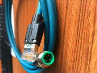 Câbles de connexion pour équipement industriel, câbles Ethernet industriels M12, câbles réseau RJ45 4 conducteurs, blindage TPE 360, étanches.
