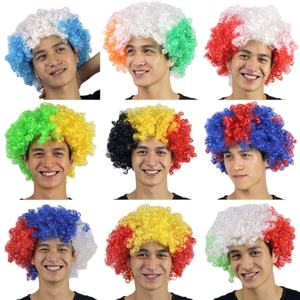 Perruques de supporter de football <span class=keywords><strong>FUKE</strong></span> 2026, couleur drapeau national, en résine PET, confortables pour l'encouragement - Product Image 1