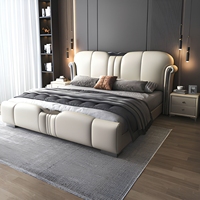 Cadre de lit rembourré moderne OEM pour lits Queen et King, mobilier de chambre principale, vente en gros