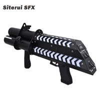 SITERUI SFX pistolet de tir à confettis à contrôle manuel Trois têtes pistolet électrique léger coloré Bars pistolet à papier coloré alimenté par batterie