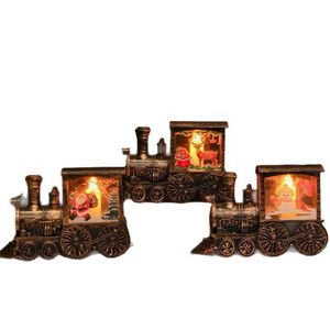 Nuevos Adornos Decorativos Navideños, Tren de Plástico con Luces LED a Pilas de Santa Claus, Regalos de Luces Nocturnas - Product Image 6