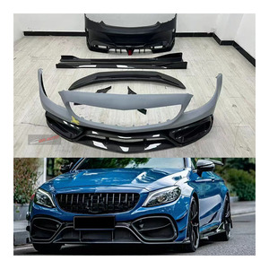 Nouveau kit carrosserie en fibre de carbone Yaochi pour <span class=keywords><strong>Mercedes</strong></span>-Benz Classe <span class=keywords><strong>C</strong></span> W205 <span class=keywords><strong>C</strong></span> Coupé, pare-chocs avant/arrière améliorés, échappements à dé<span class=keywords><strong>coupe</strong></span>, fixation par boulons - Product Image 1