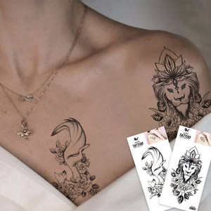 Hoge Kwaliteit Waterdichte Mannen Tijdelijke Body Tattoos Stickers Cool Dieren Arm Been Tattoo - Product Image 1