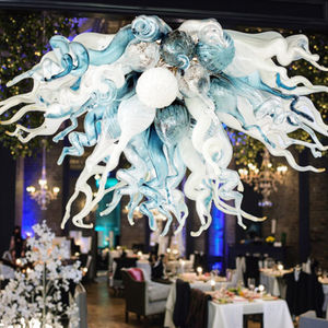 מודרני בעבודת יד, פרח פופ החוצה נברשות & תליון אורות מפוצצים זכוכית מוראנו בית מנורות דקורטיביות - Product Image 4