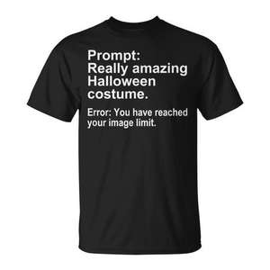 Camiseta de Halloween con diseño de IA y imagen de prompt, para amantes de la tecnología geek - Product Image 1