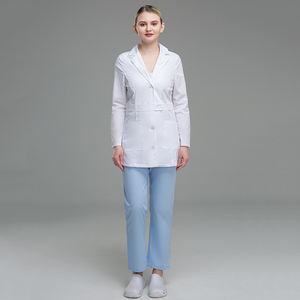 <span class=keywords><strong>Bata</strong></span> de laboratorio blanca más vendida para ropa de trabajo farmacéutica uniforme proveedor de China <span class=keywords><strong>bata</strong></span> de médico longitud ropa de trabajo de alta calidad - Product Image 1