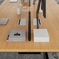Meubles de bureau modulaires professionnels 6 8 places poste de travail de Coworking convertible conception en bois personnel d'espace ouvert