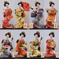 Poupées humanoïdes en kimono de 12 pouces en résine congelée, nouveau modèle, décoration de restaurant de cuisine japonaise, décoration d'intérieur