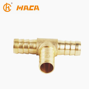 Tタイプ真ちゅうパイプ3ウェイフィッティングホースバーブ配管パイプ継手給水用鉛フリーティー - Product Image 3