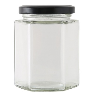 Factory Cheap Price Wholesale High Quality Bottle 25ml 280ml 730ml Hexagonal Shaped Glass Honey <b>Jar</b> - Product Image 1