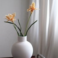 Fleurs artificielles Fleur-de-lis et Iris en PU 3D de haute qualité, effet toucher réel, pour la décoration intérieure et les mariages, vente en gros