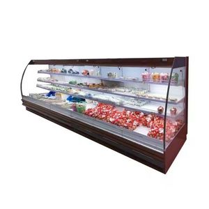 ตู้โชว์สินค้าเชิงพาณิชย์แบบเปิดตู้<span class=keywords><strong>แช่</strong></span>เกาะซูเปอร์มาร์เก็ตตู้โชว์กระจกโค้งสำหรับผักและ<span class=keywords><strong>ผล</strong></span><span class=keywords><strong>ไม้</strong></span> - Product Image 3