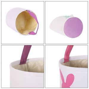 <b>Wholesale</b> Bunny Cute Design Plastic <b>Easter</b> Holiday Supplies <b>Egg</b> Basket Bag With Stuffed Animal - Product Image 4