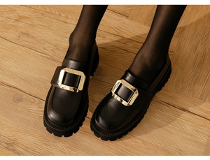 Women Casual Platform Loafers Genuine Leather Rubber Sole - Product Image 6