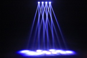 Projecteur à tête mobile 150W, 4 têtes RGBW, éclairage de scène, faisceau laser RGBW, éclairage à tête mobile pour DJ, discothèque, mariage, fête, parc à thème - Product Image 3
