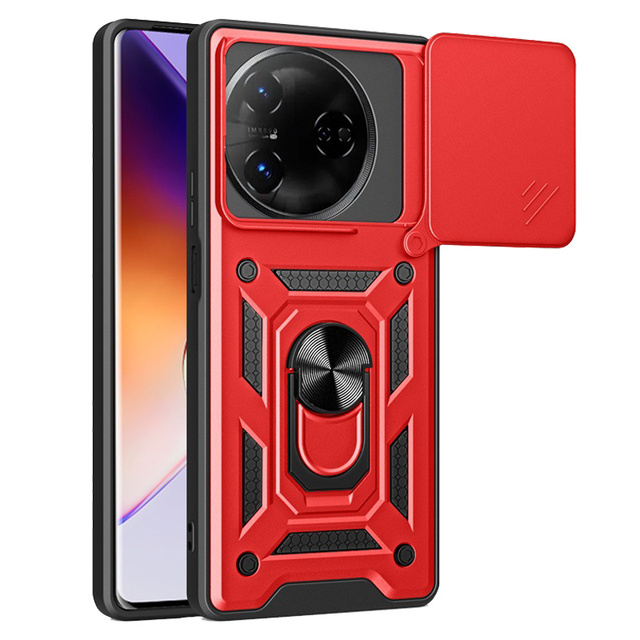 Shockproof Case for Itel S25 Ultra S25 S24 Plus / A60 A60S A70 Slide Camera Lens Protection Stand Back Cover