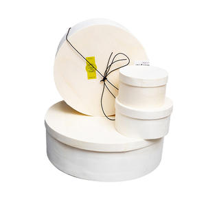 กล่องไม้วีเนียร์สำหรับใส่ชีสเค้กทรงกลมเคลือบด้วยรังสียูวีสำหรับซูชิบาสก์เผากล่องชีสเค้ก - Product Image 2