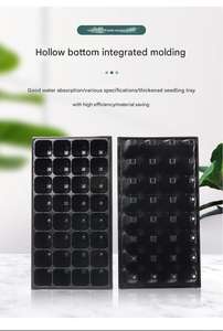 Células Poliestireno Plástico negro Jardín Grow Nursery Plug Blister Bandejas <span class=keywords><strong>de</strong></span> semillas - Product Image 2