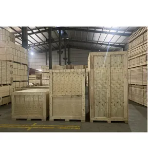 Ensemble de 3 boîtes gigognes rustiques en bois Vente en gros Conteneur de stockage pliable pour fruits et légumes Caisses décoratives en bois en plastique - Product Image 1