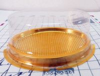 Boîte d'emballage alimentaire transparente en PET écologique de 8 pouces, jetable, de qualité alimentaire, avec pelliculage brillant, personnalisable pour salades et sucre