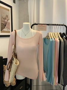 <span class=keywords><strong>Pull</strong></span> en tricot Sexy irrégulier pour femmes maille transparent à manches longues dos nu Y2k haut mode tricots <span class=keywords><strong>pull</strong></span> - Product Image 3