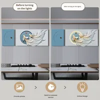 Peinture décorative pour salon, tableau mural moderne et élégant pour fond de canapé, toile rectangulaire haut de gamme à motif de poisson