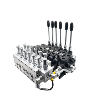 Vanne de commande directionnelle sectionnelle électro-hydraulique manuelle à 6 bobines DCV60 60L/min, marque Huamao, moteur diesel, garantie de 6 mois - Product Image 2