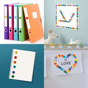 Eco-Friendly Color Coding Mother's Day Christmas New Year Birthday Halloween Thank You Gift Colorful Dot Stickers <b>Paper</b> Labels - Product Image 2