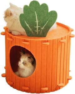 New Arrival Modern Eco-Friendly Scratch-resistant Portable Sustainable Acoustic Polyester Felt Cat House Custom Color Print Logo - Product Image 1