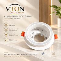 Spot LED GX53 encastré ou en saillie avec boîtier en aluminium pour éclairage intérieur de maison et bureau