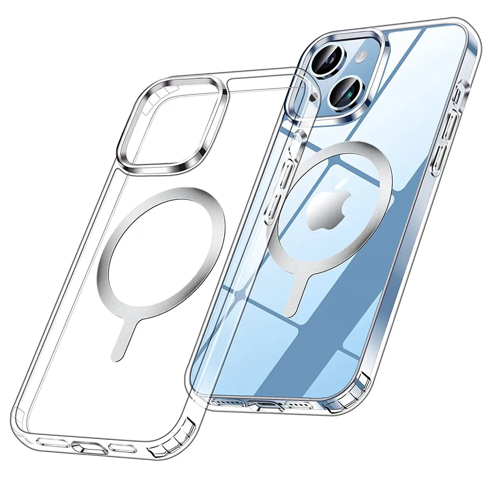 38 Magnetics case for iPhone 14 13 mini 12 11 SE 2022 Wireless Charging Transparent Clear Case for iPhone 14 plus