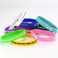 Bracelet en silicone imprimé multicolore, bracelet en caoutchouc, logo personnalisé, commande en gros OEM, cadeau pour campagne de sensibilisation