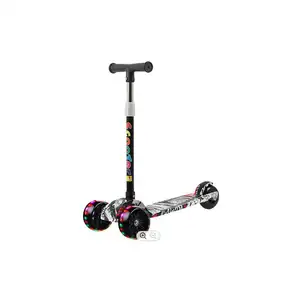 Yeni model katlanır çocuk scooter'ı pedalı bisiklet ayak üç/tekerlekler flaş çocuk scooter ile müzik