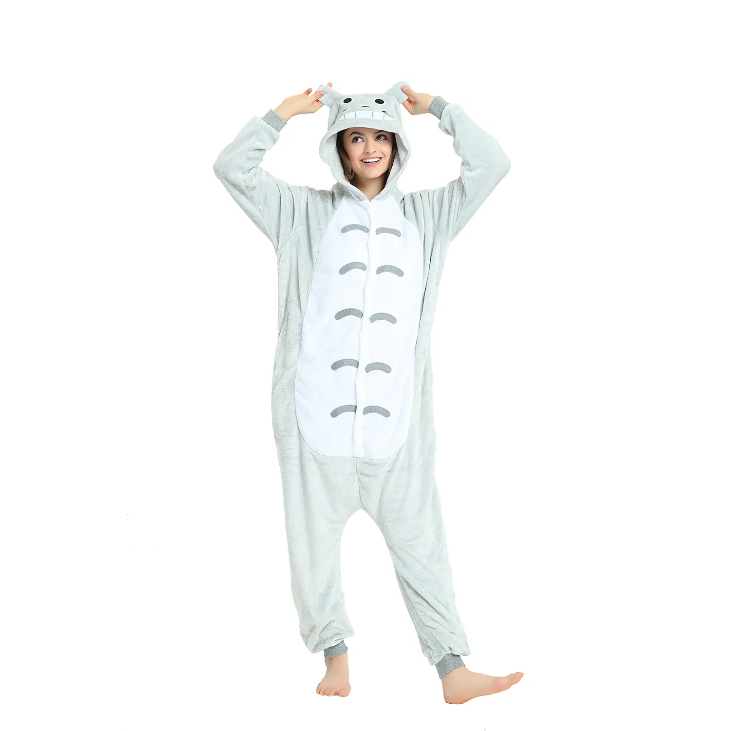 IN-STOCKED Einzelhandel Großhandel Tier Onesies Weihnachts pyjamas Flanell Cartoon Kostüm Chinchilla Familie Weihnachten Pijama Kigurumi