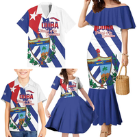 Tenues assorties Cuba pour la famille Robe en queue de poisson épaules dénudées Vestidos cubains femmes élégantes