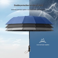 Parapluie automatique résistant aux intempéries à 16 baleines pour hommes |   OEM/ODM et Vente en Gros |   Résistant au vent et UPF50+