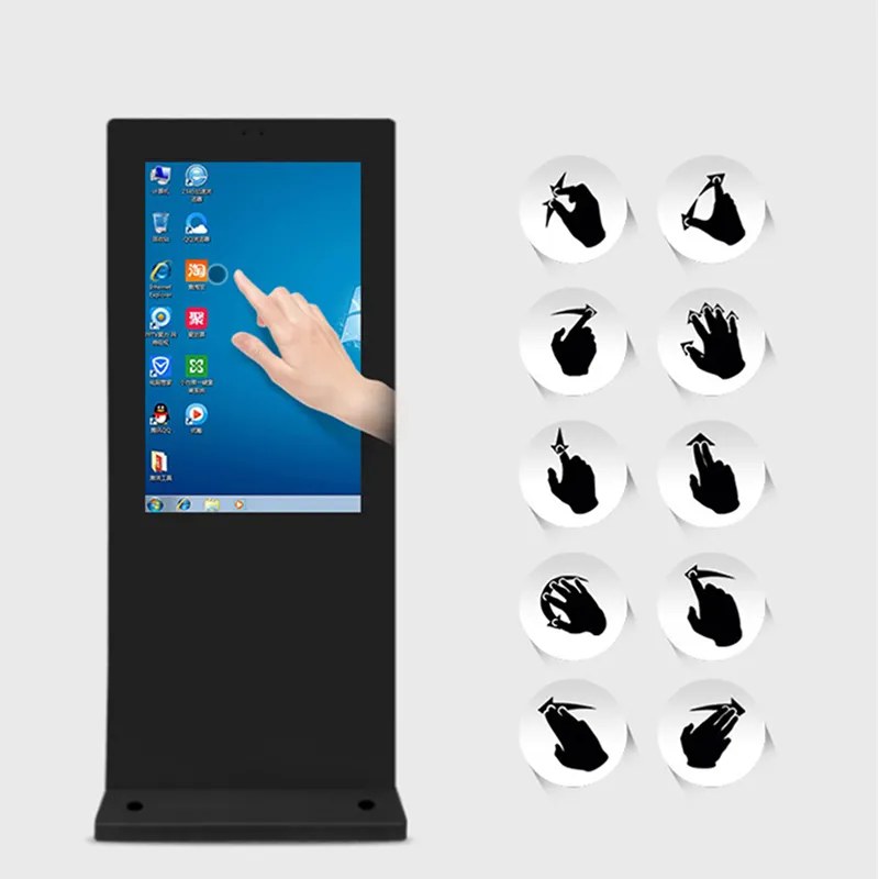 شاشة عرض داخلية ذات حلقة تعمل باللمس LCD بسعر المصنع بسعر الجملة شاشة إعلانية