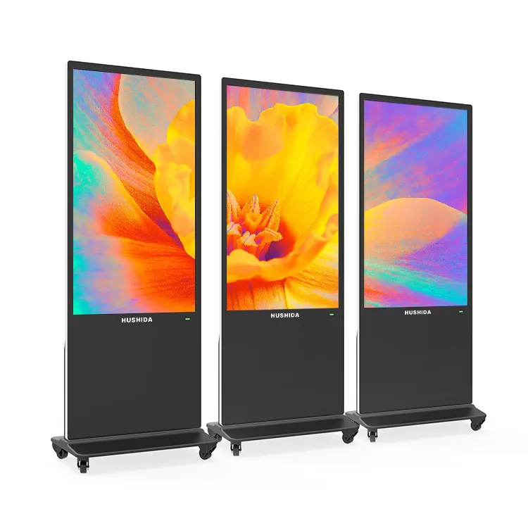 Ультратонкий быстрый доставка 43 49 55 65 дюймов Tiktok Live Streaming Equipment CMS 2K 4K Digital Signage Display